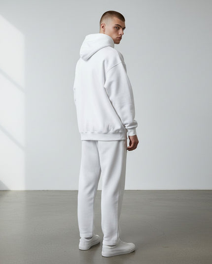 GYM PANTHERS white cotton-blend hoodie with a smooth finish and structured fit. Ideal for casual wear or training.