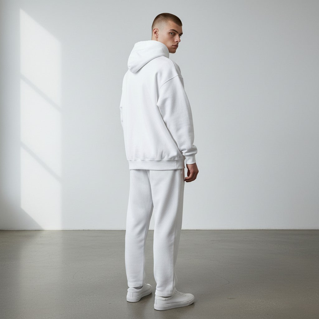 GYM PANTHERS white cotton-blend hoodie with a smooth finish and structured fit. Ideal for casual wear or training.