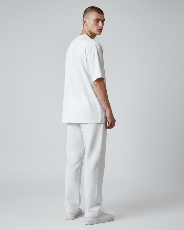 GYM PANTHERS Ultra Premium white 100% combed and ring-spun cotton t-shirt with short sleeves and crew neck.
