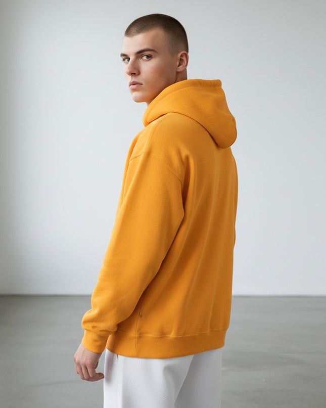 GYM PANTHERS Gravix Hoodie in bright yellow, made from a soft cotton blend, perfect for casual wear or training.