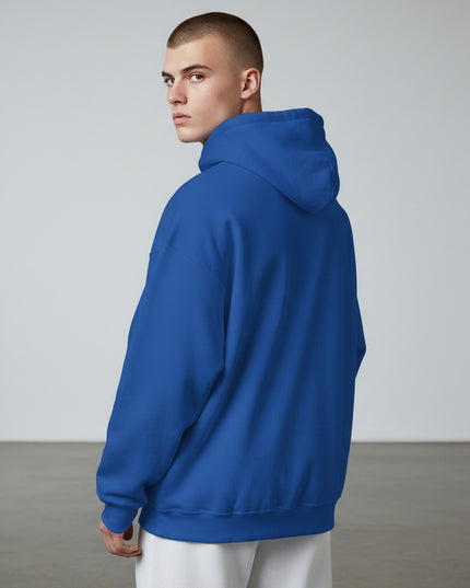 GYM PANTHERS blue cotton-blend hoodie with a smooth finish and structured fit, perfect for training or casual wear.