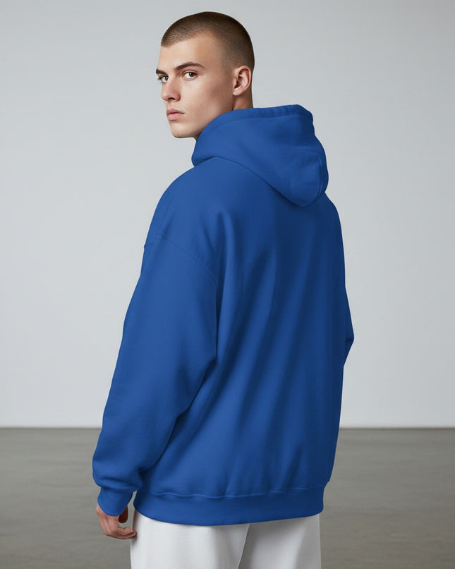 GYM PANTHERS blue cotton-blend hoodie with a smooth finish and structured fit, perfect for training or casual wear.