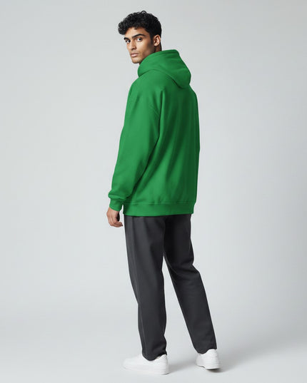 GYM PANTHERS bright green unisex pullover hoodie with a relaxed fit and cuffed sleeves.