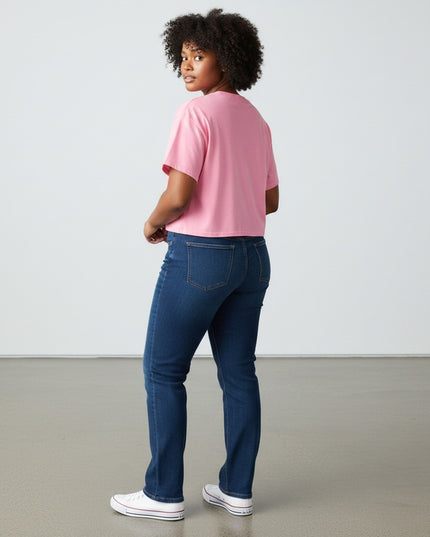 GYM PANTHERS pink combed cotton relaxed fit cropped t-shirt with dropped shoulders.