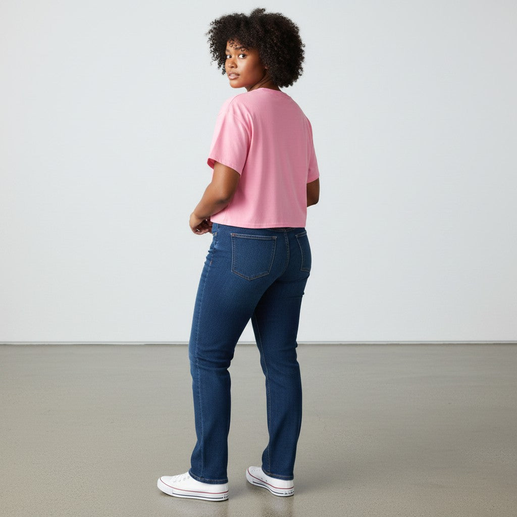 GYM PANTHERS pink combed cotton relaxed fit cropped t-shirt with dropped shoulders.